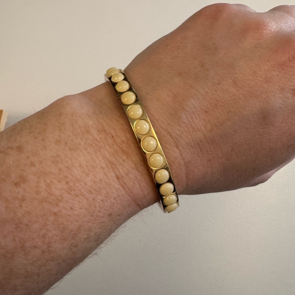 J. Crew Gold and Cream Bracelet
